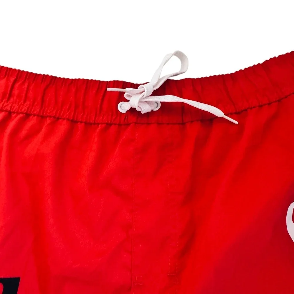 Coca-Cola Catch the Wave Swim Trunks Men's Large Red Graphic Board Shorts NWT